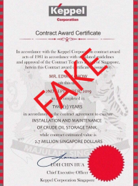 Fake Contract Certificate 1